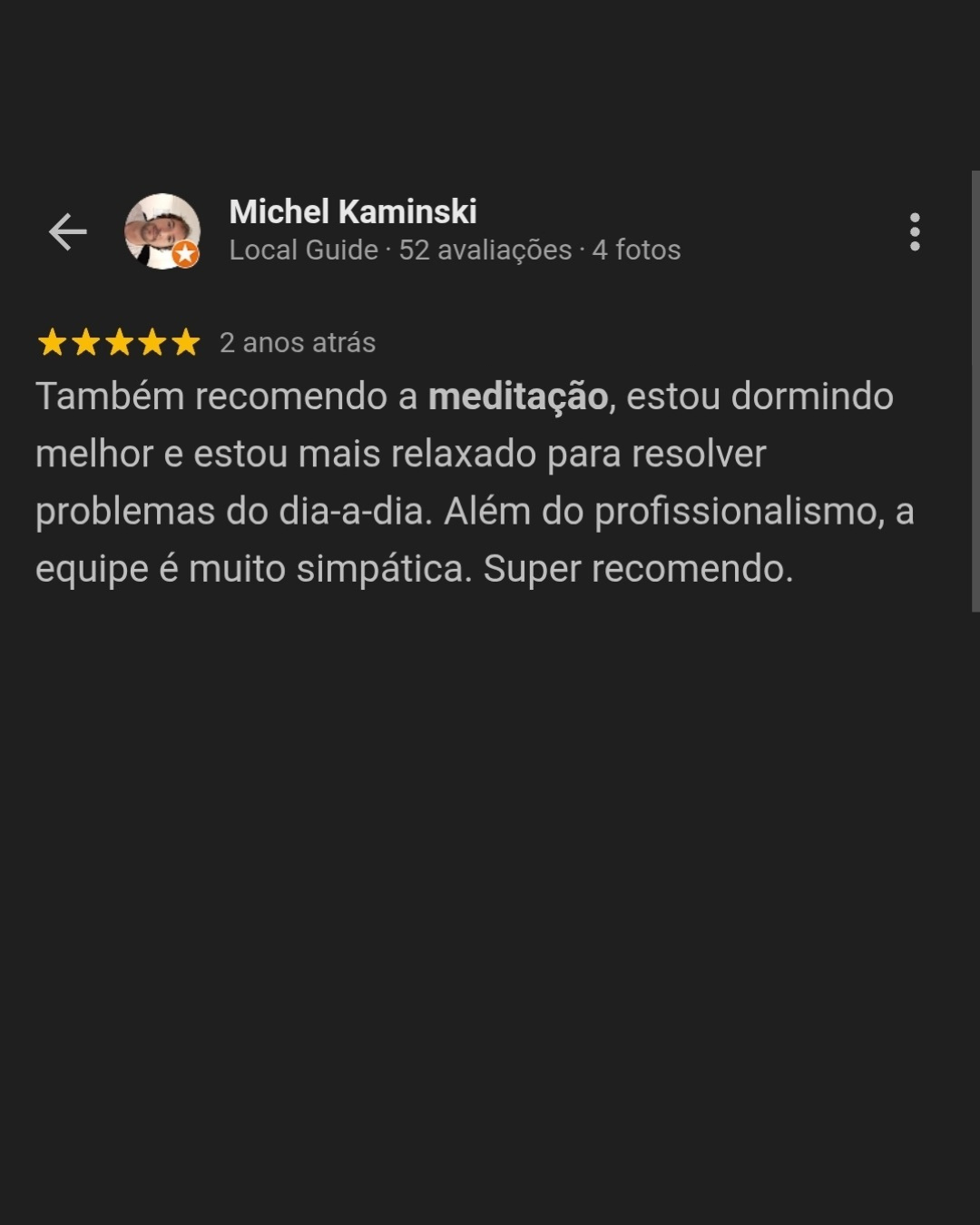 Avaliação Meditação