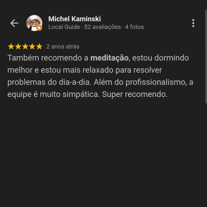 Avaliação Meditação
