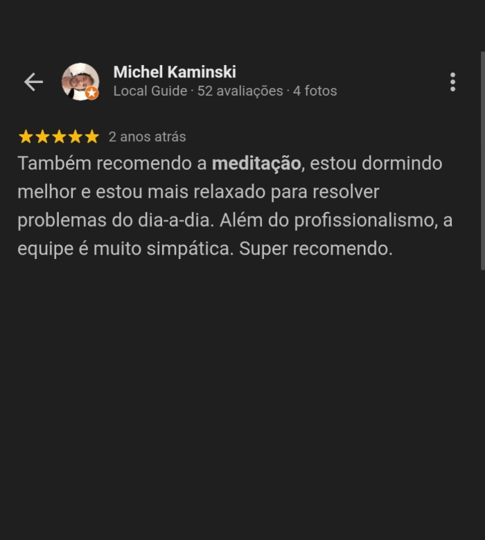 Avaliação Meditação